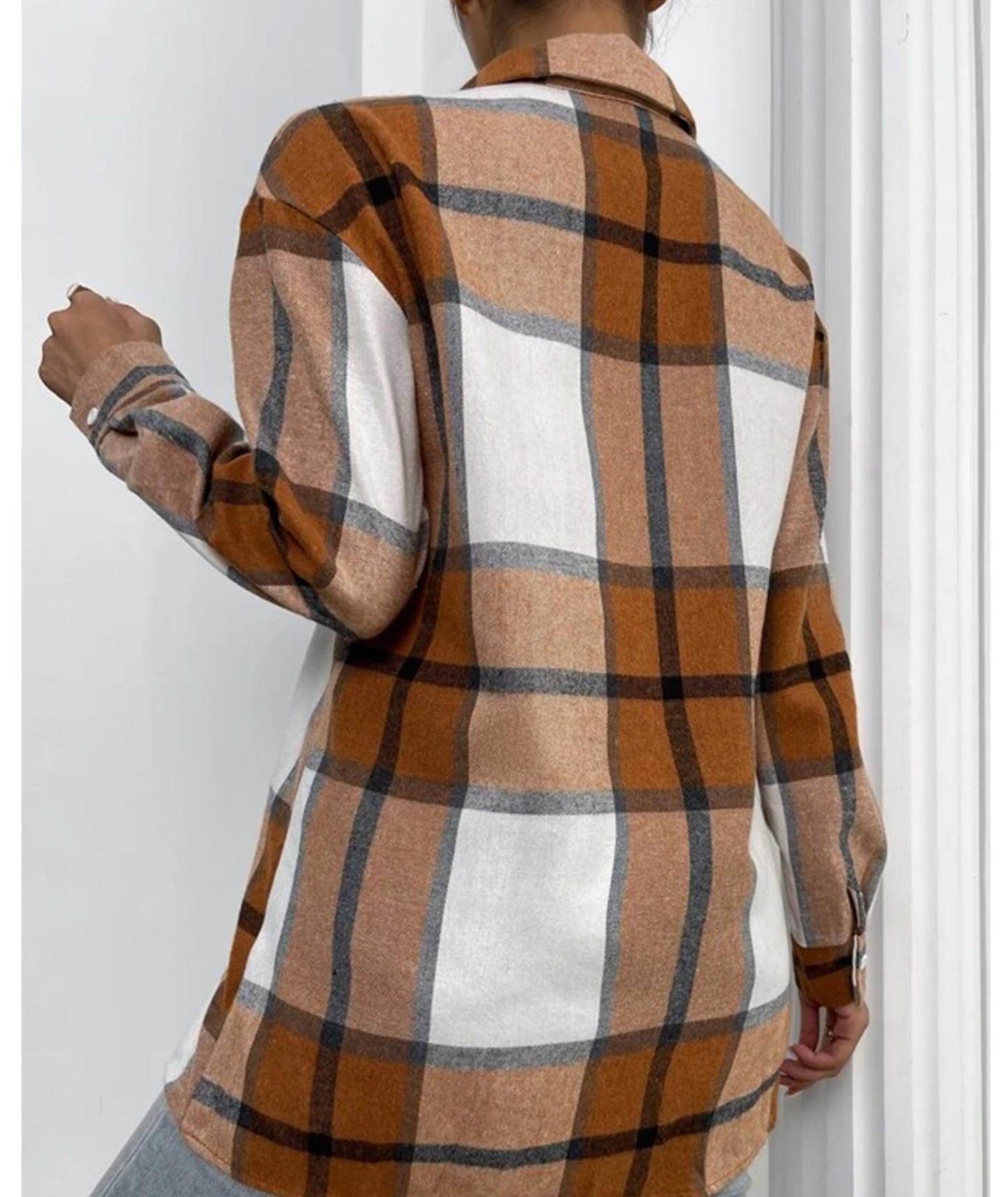 Flannel Shirts for Women Buffalo Plaid Shirts Oversized Long Sleeve