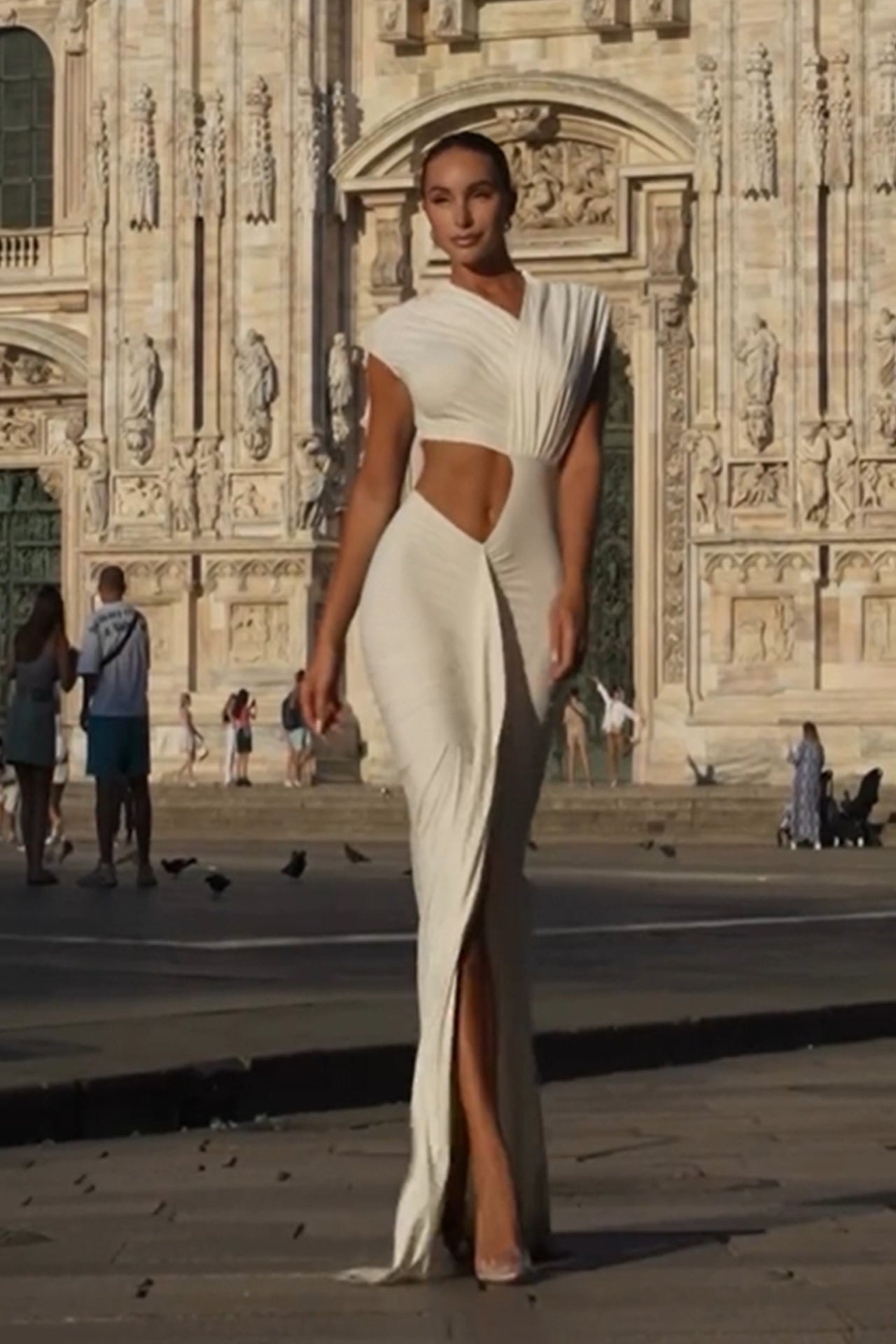 Augusta Bodycon Dress In White