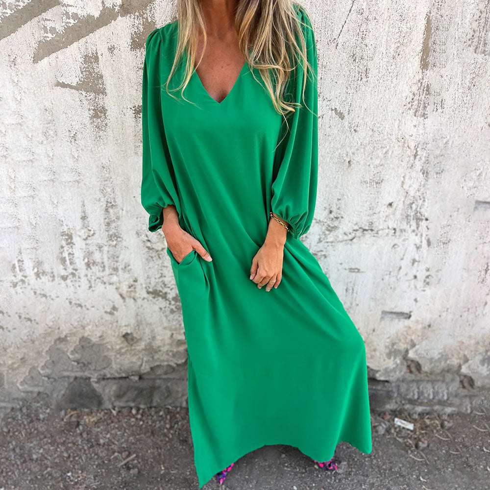 Casual Lantern Sleeves Dress