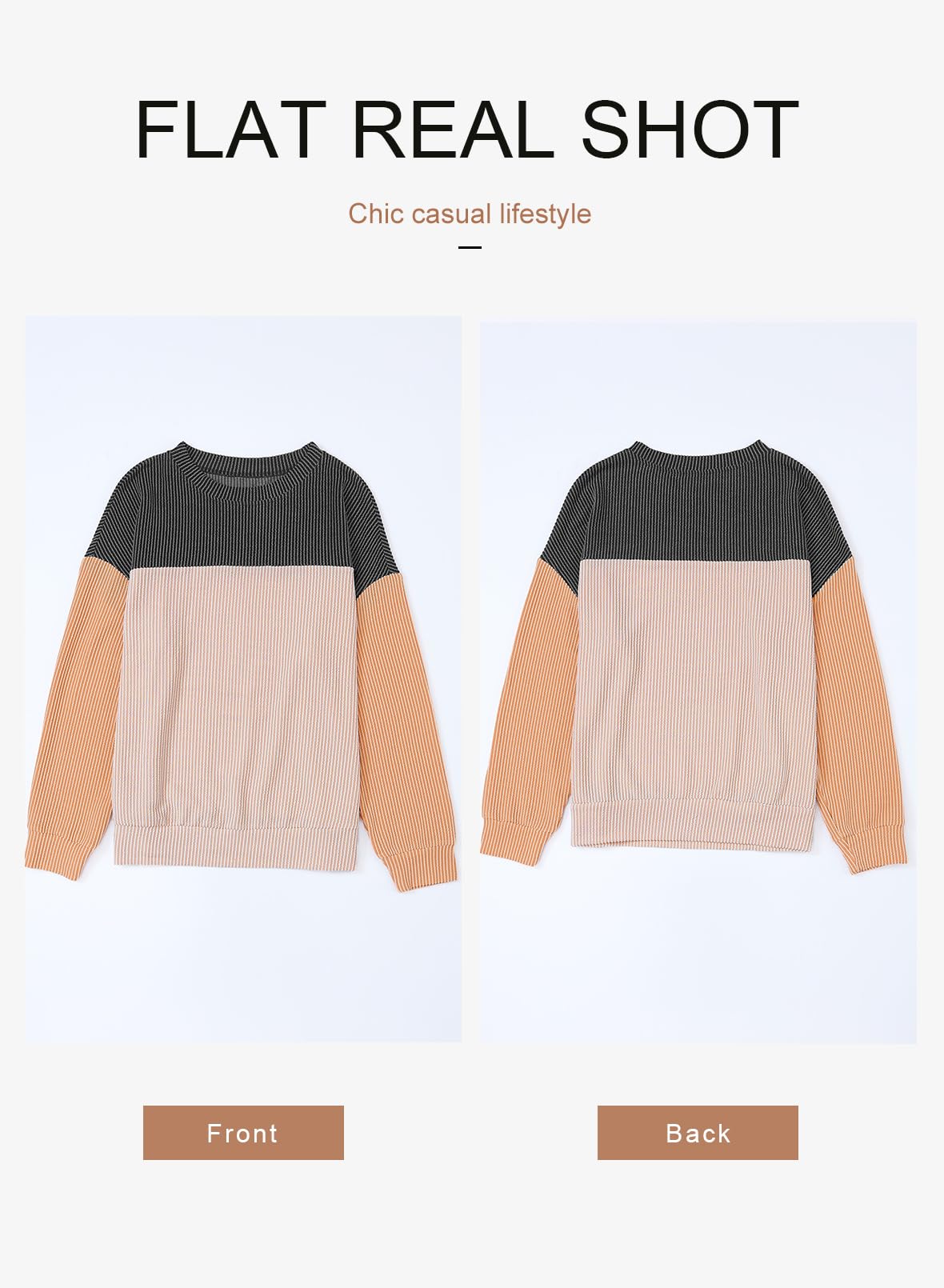 Womens Fashion Long Sleeve Crewneck Knitted Casual Loose Pullover Shirts Tops