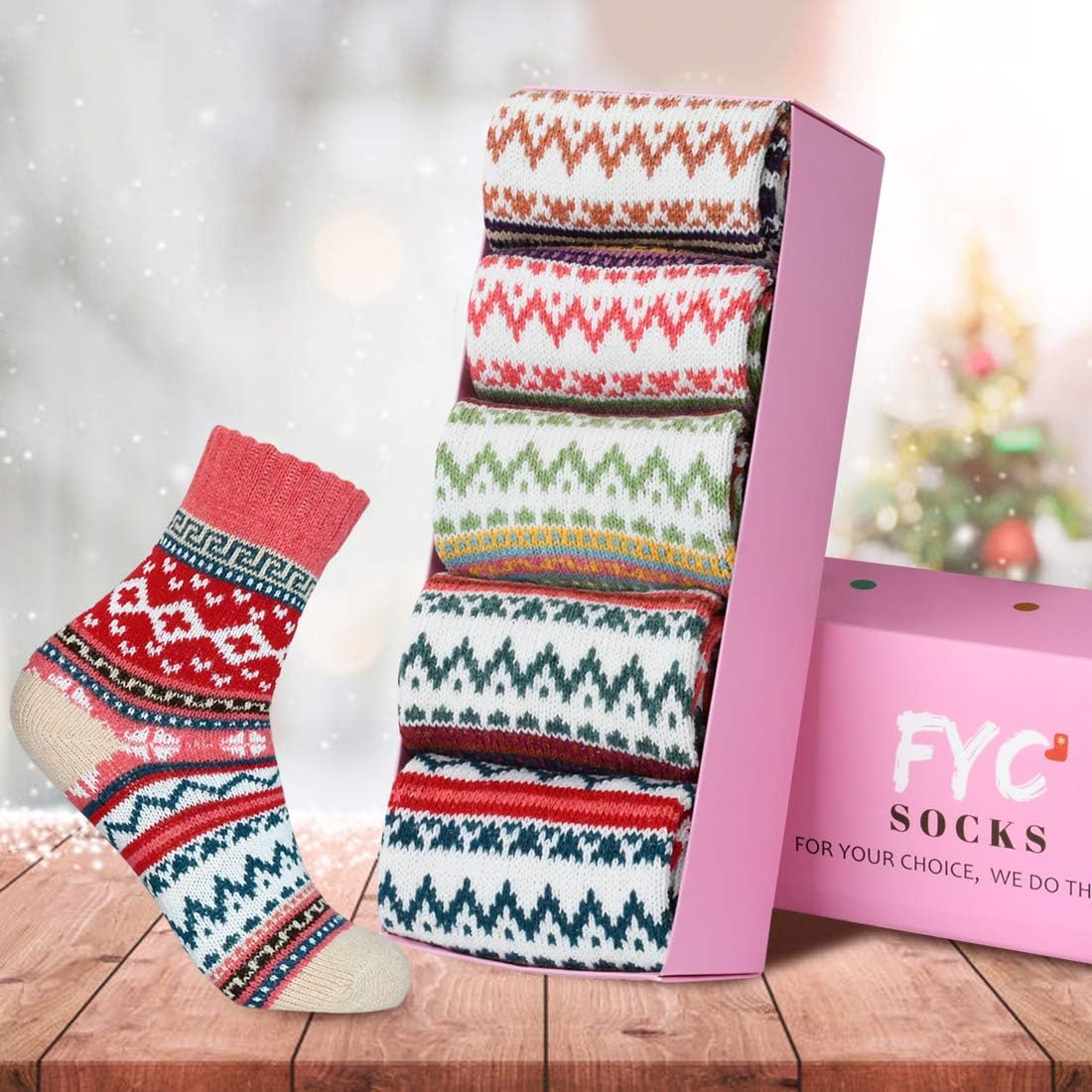 Women’s Winter Wool Socks - Warm, Cozy Christmas Gifts