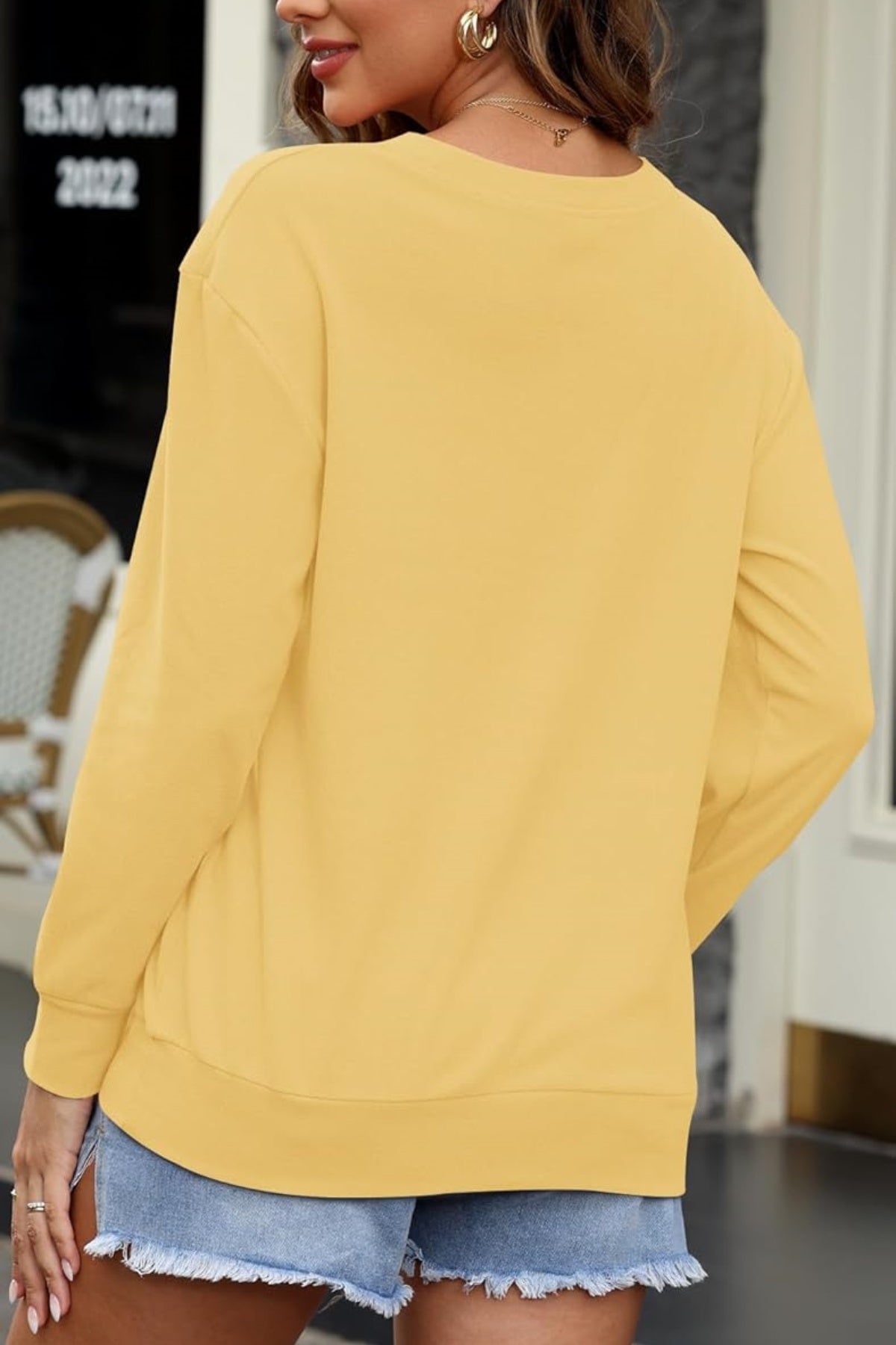 Basic Round Neck Loose Sweatshirt With Pockets (Buy 2 Free Shipping)