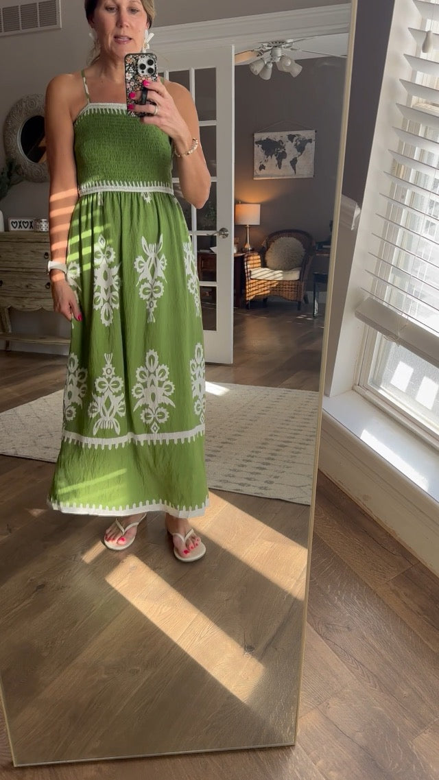 Spaghetti Strap Ruffled Floral Bohemian Maxi Dress With Pockets(Buy 2 Free Shipping)