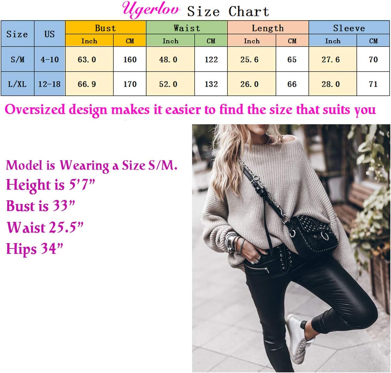 Women's Oversized Sweaters Batwing Sleeve Mock Neck Jumper Tops Chunky Knit Pullover Sweater