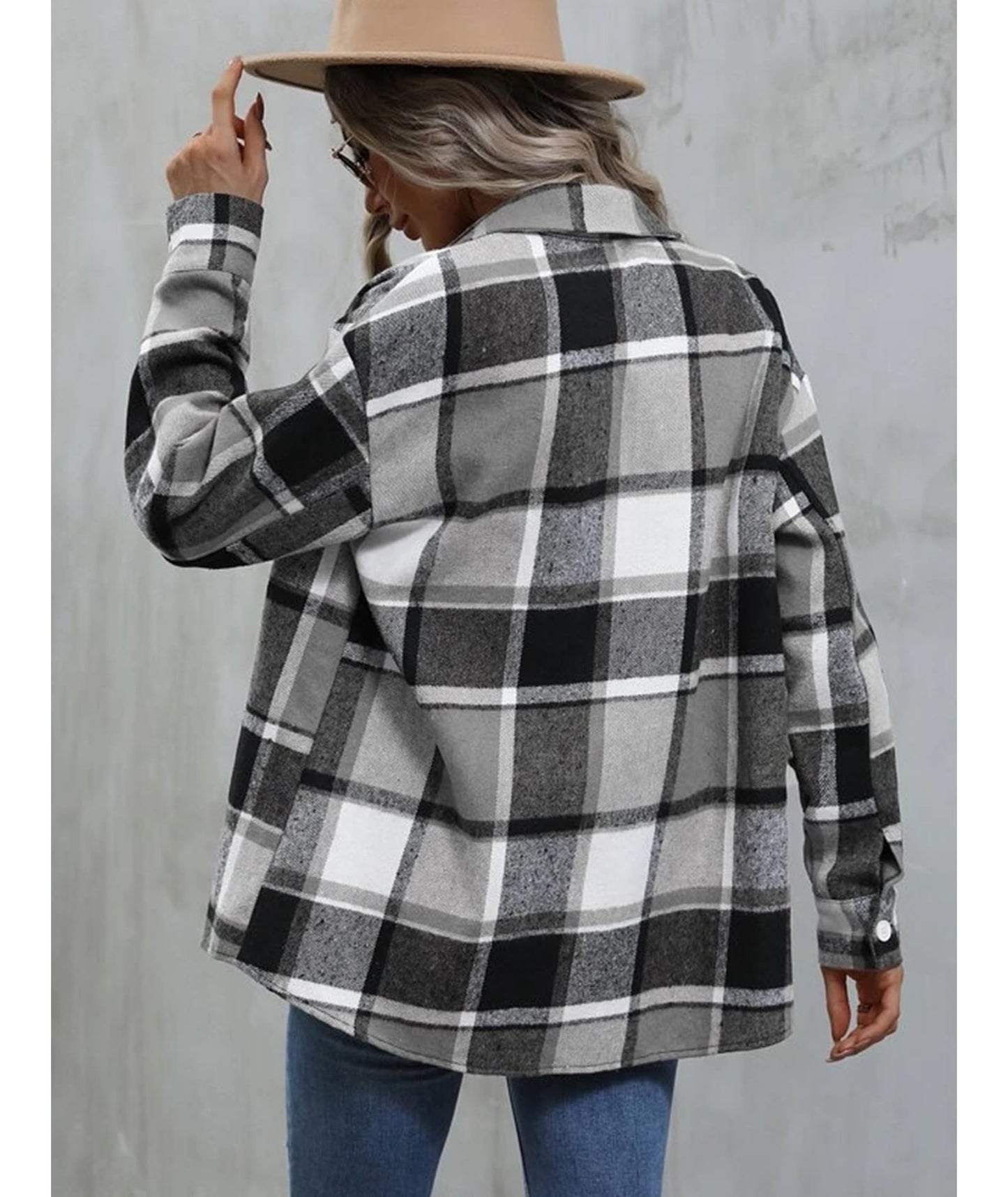 Flannel Shirts for Women Buffalo Plaid Shirts Oversized Long Sleeve