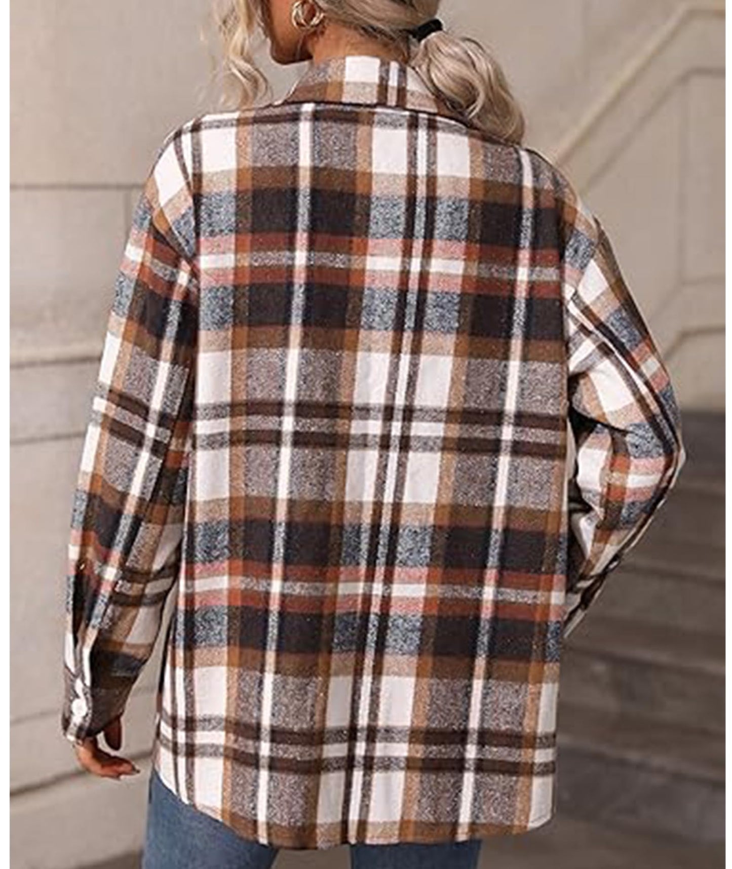 Flannel Shirts for Women Buffalo Plaid Shirts Oversized Long Sleeve