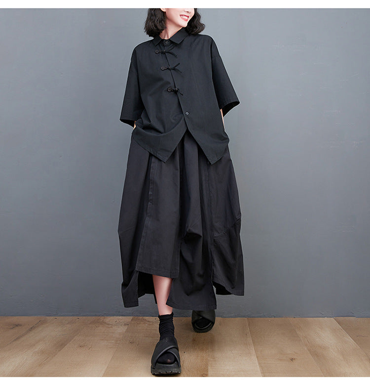 Simple Solid Color Short Sleeve Shirt