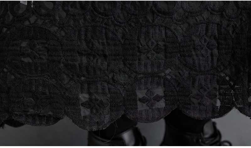 Casual Spliced Hollow Lace Hooded Trench Coat