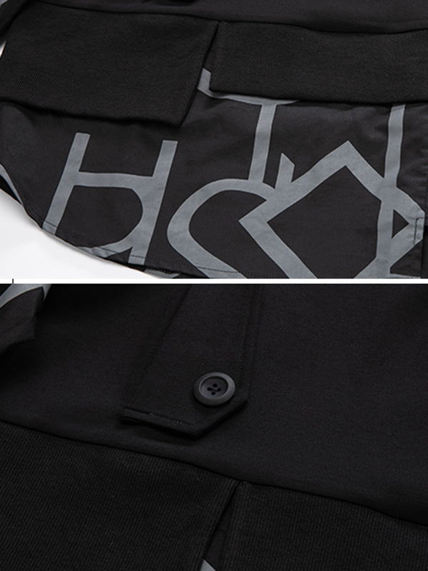 Original Split-Joint False Two Sweatshirt Tops