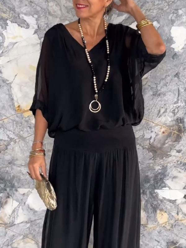 Casual Elegant Chiffon Suit