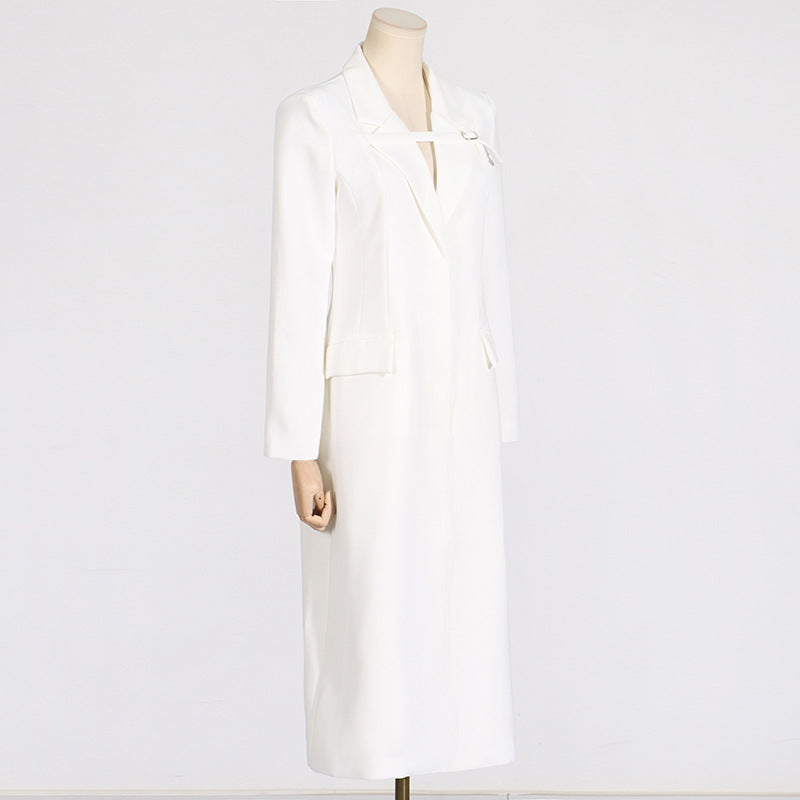 Niche design simple coat 2024 spring new fashion elegant commuter style slim slimming windbreaker for women