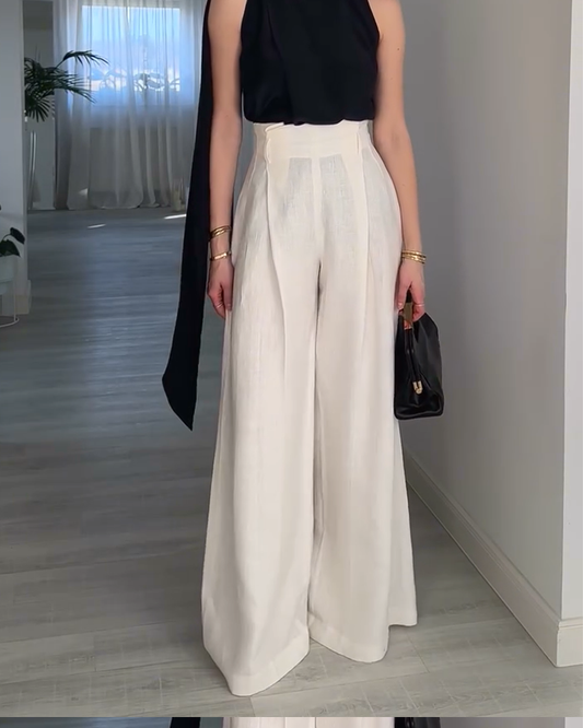 Stylish Classy Linen Wide  leg Pants