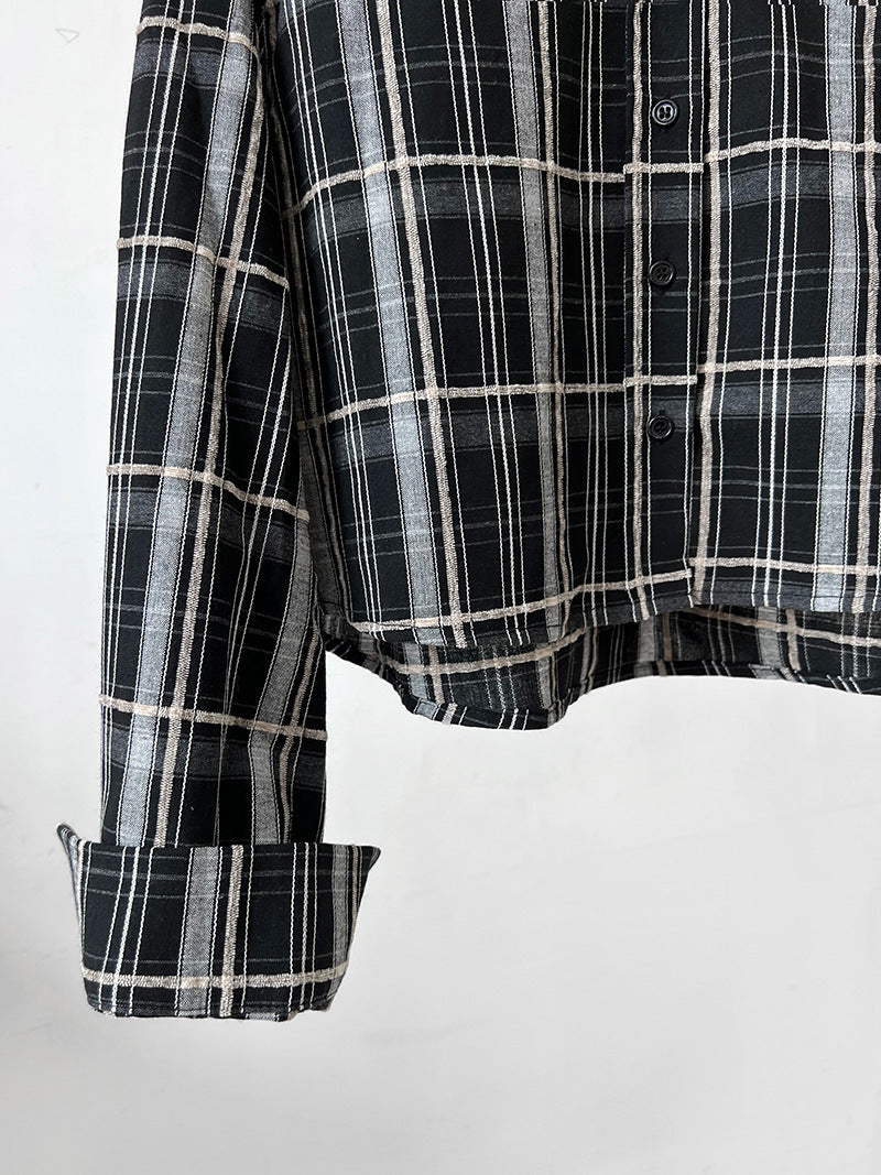 Classic Plaid Long Sleeve Blouse