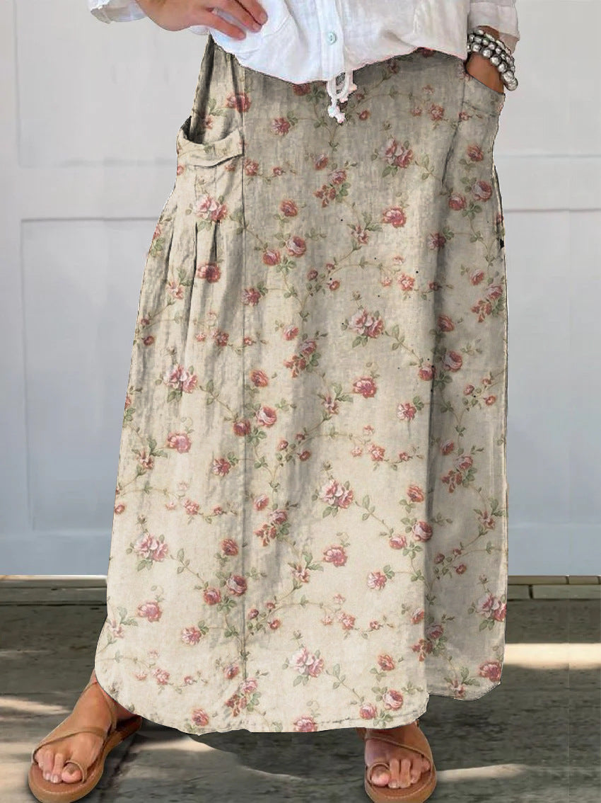 Women's Printed Vintage Skirt