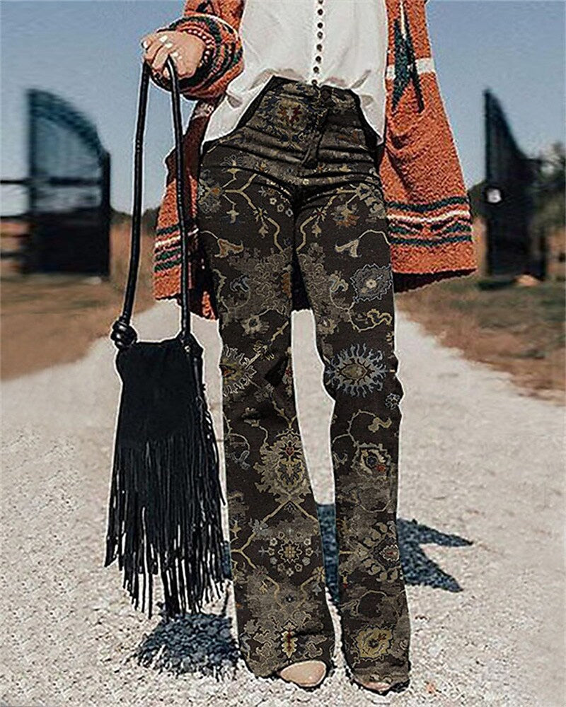 Women's Vintage Pattern Trousers