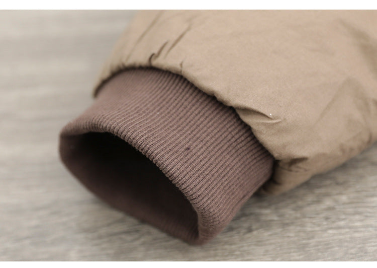 Classic Color Blocking Round Neck Jacket