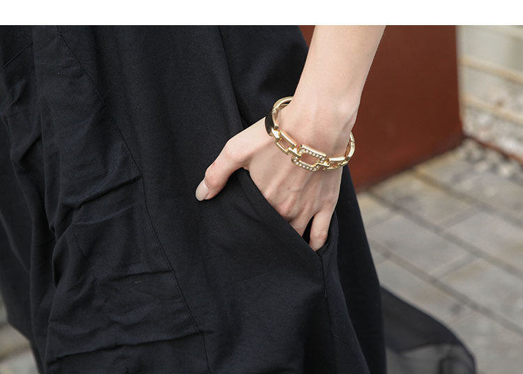 Vintage Patchwork Irregular Sleeveless A-Line Dress