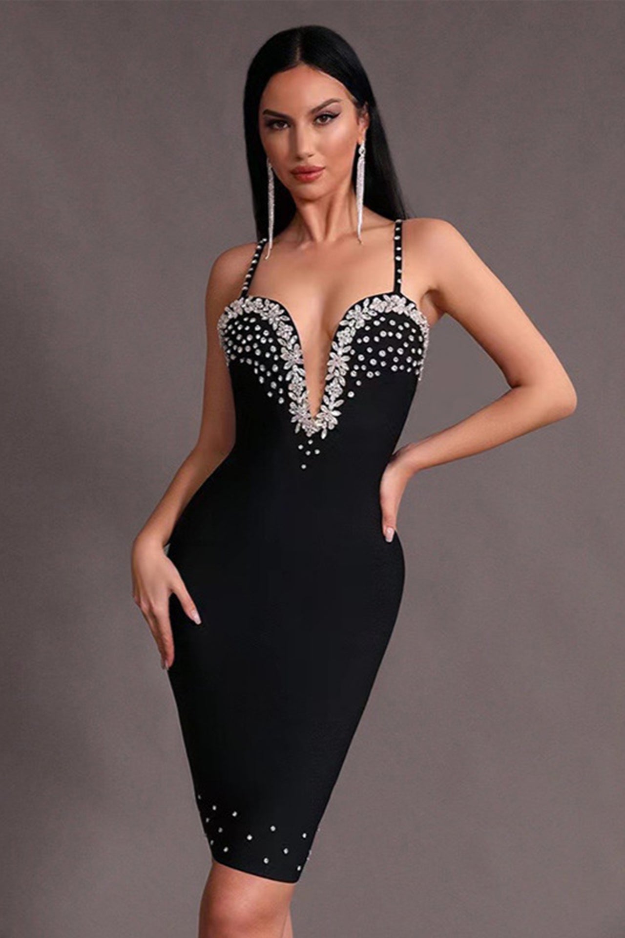 Renata V-Neck Midi Dress