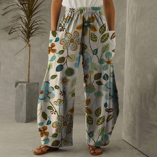 Women's Loose Printed Trousers