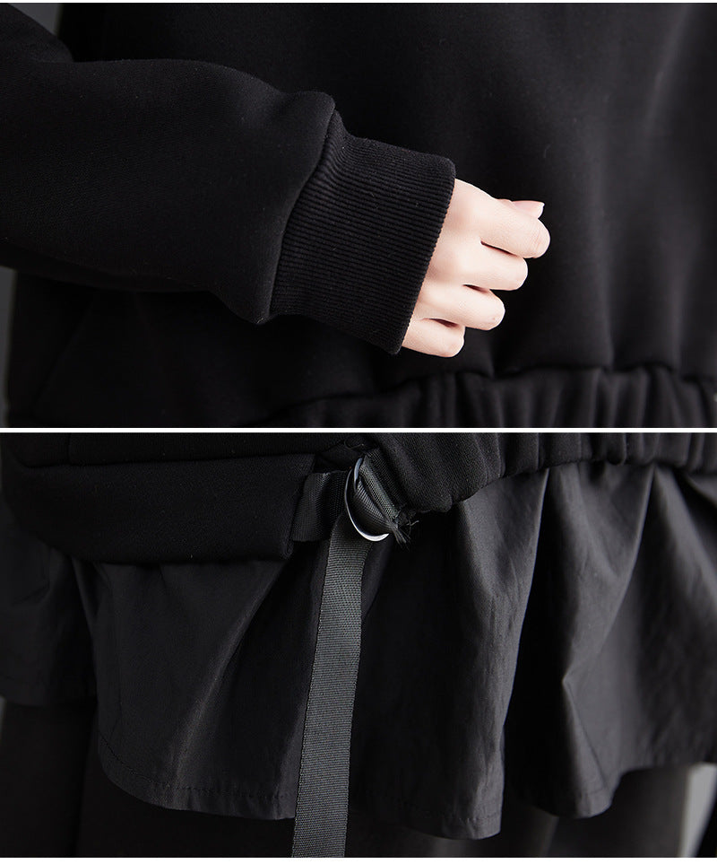 Special Splicing High Collar Sweatshirt