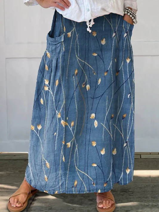 Women's Printed Vintage Skirt