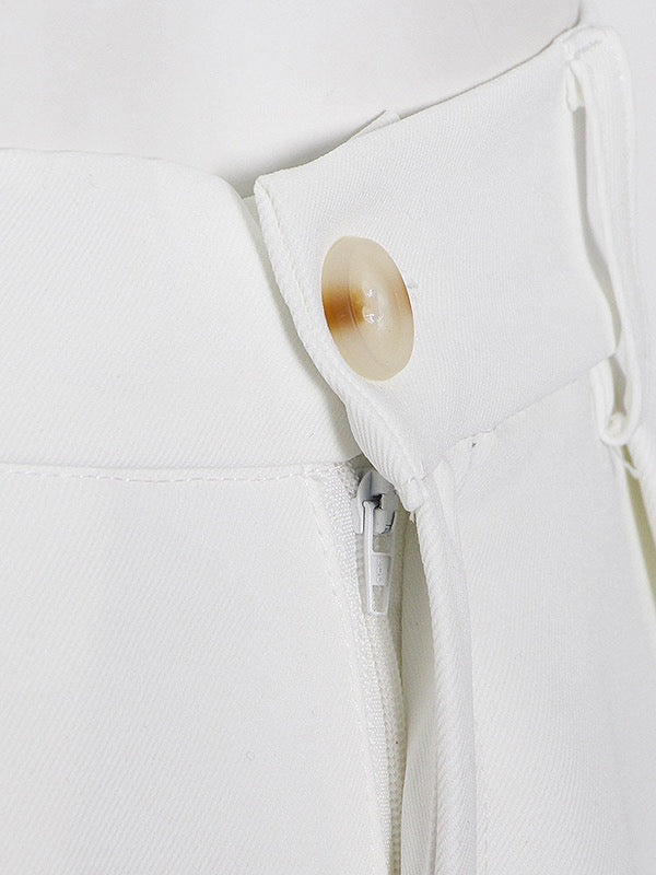 Column Long Sleeves Solid Color Lapel Blazer Pants Set Two Pieces Set