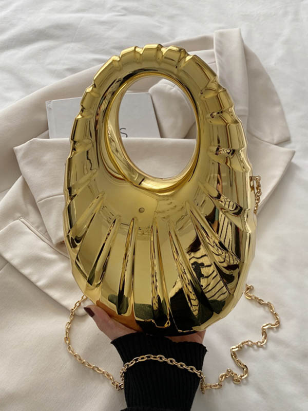 Chains Geometric Zipper Crossbody Bags Handbags