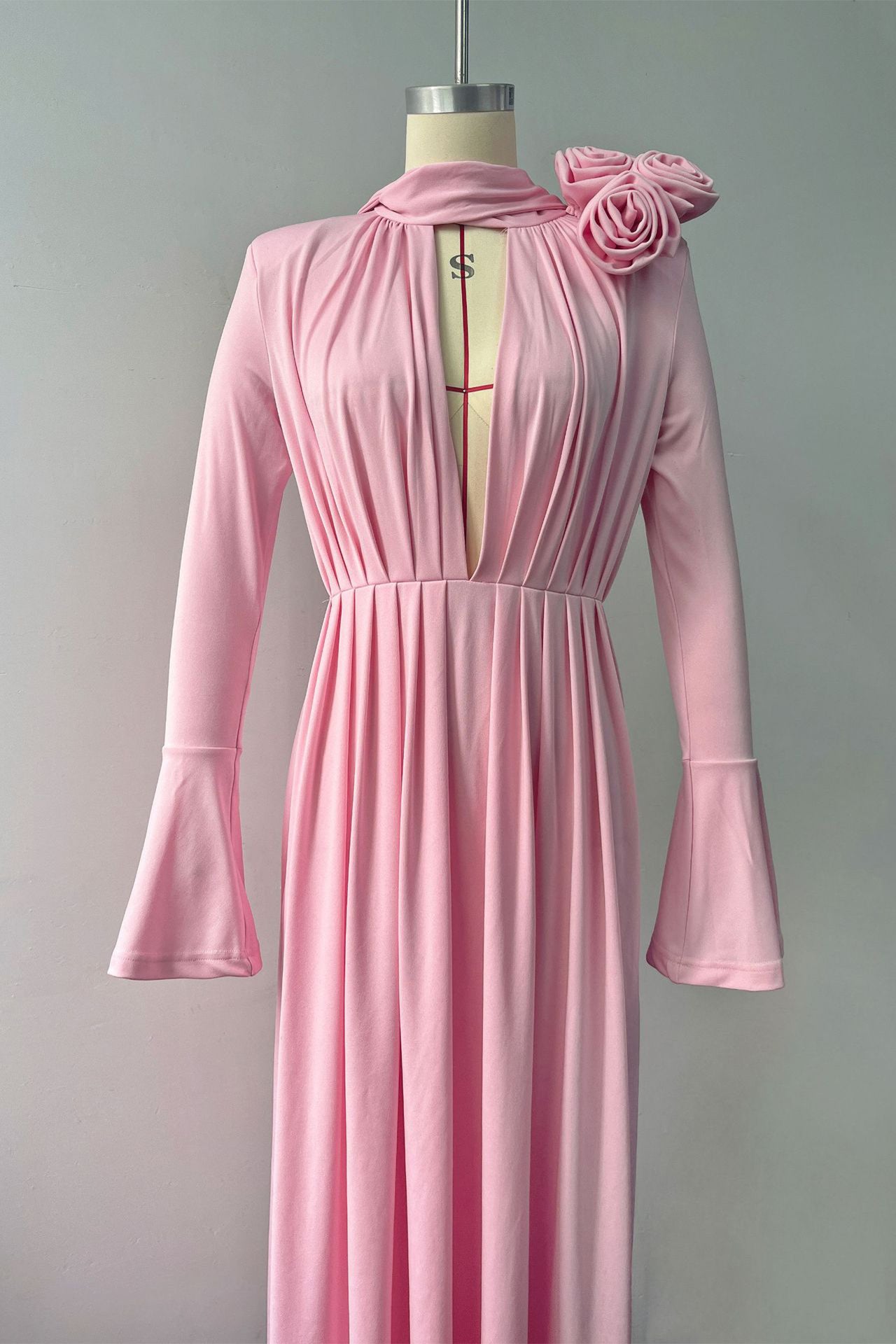 Brinley Flower Trim Maxi Dress