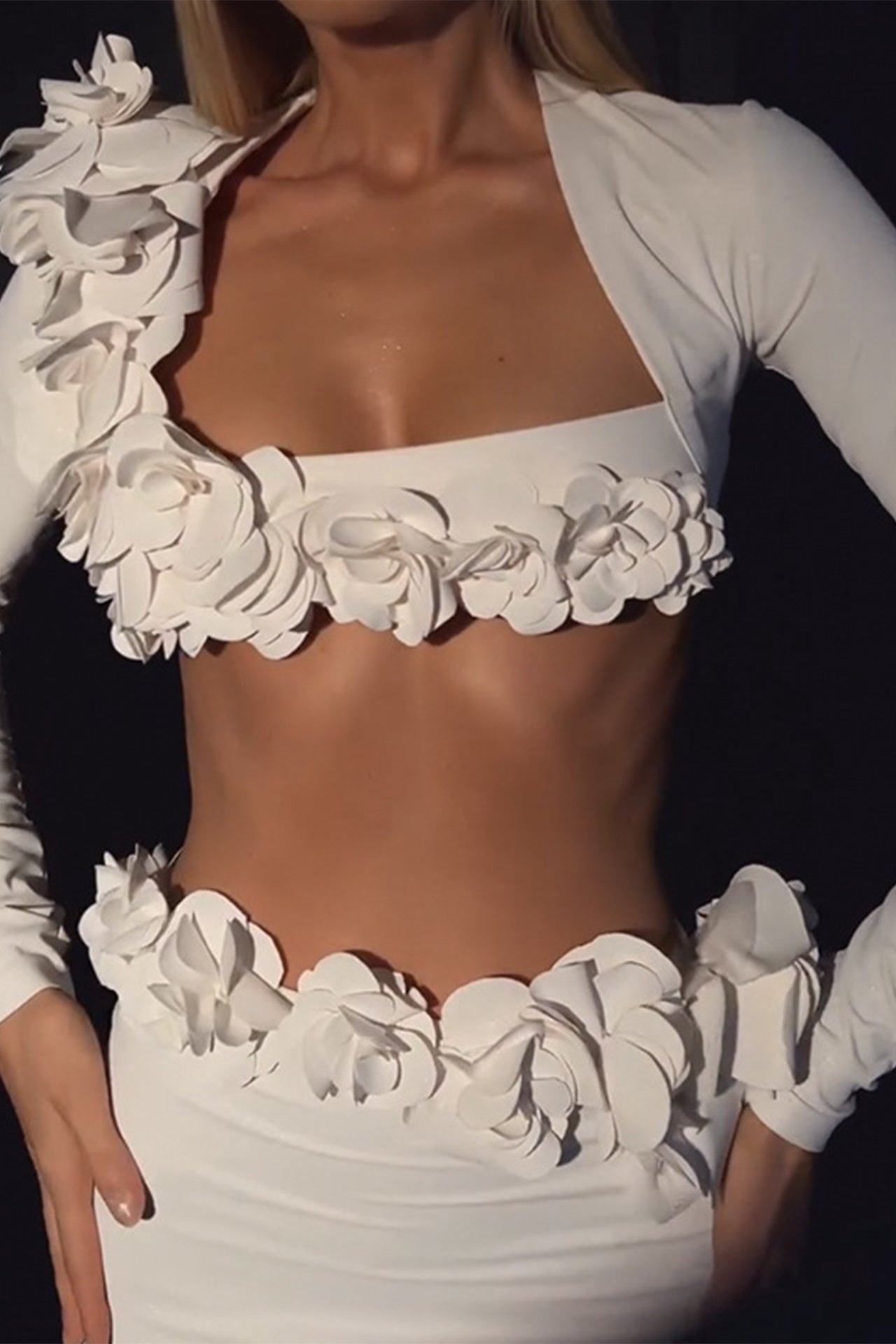 Anika Flower Maxi Skirt Two Piece Set