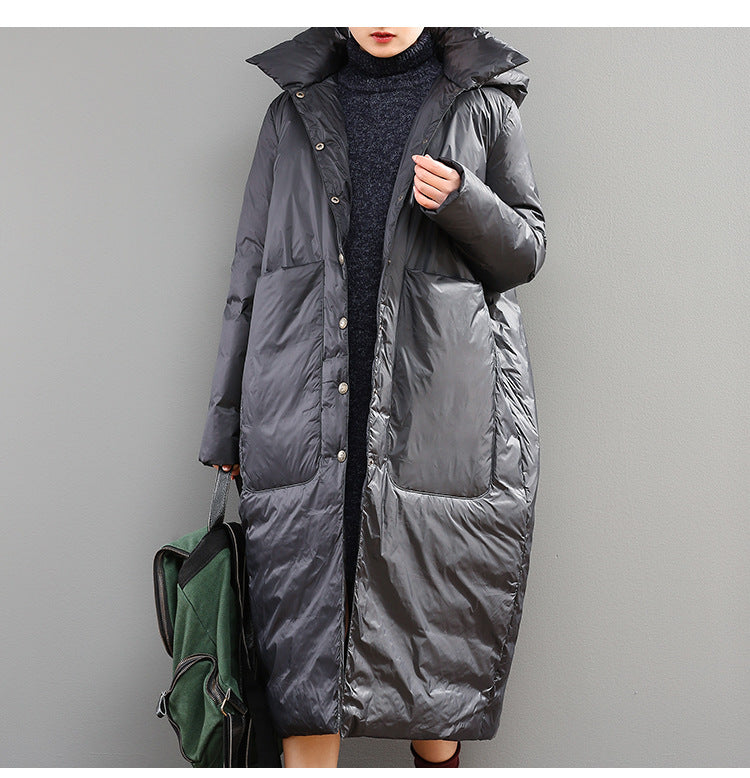 Classic Warm Solid Color Down Coat