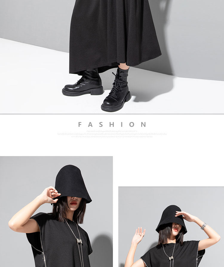 Dark Style Sleeveless Zipper T-shirt