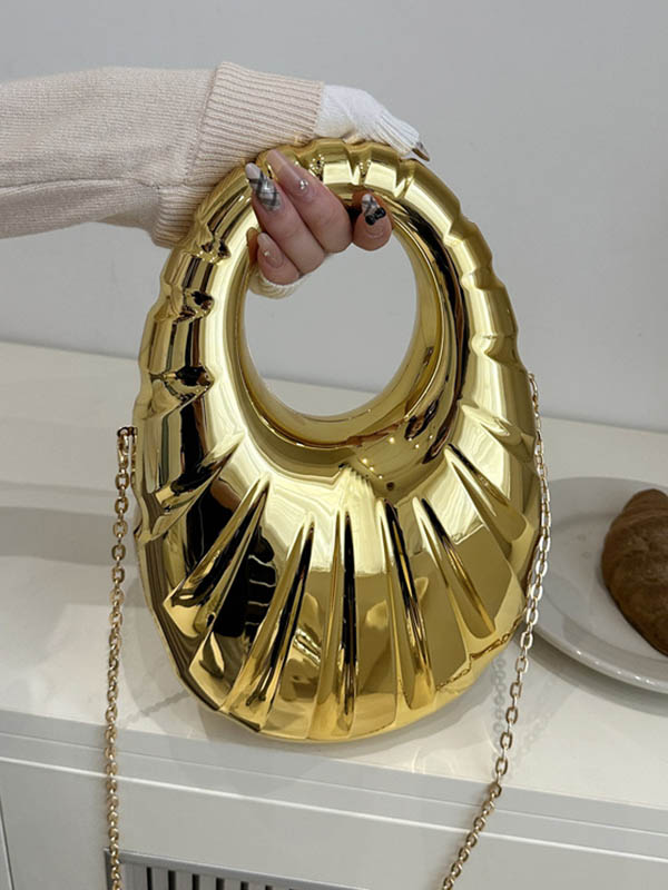 Chains Geometric Zipper Crossbody Bags Handbags