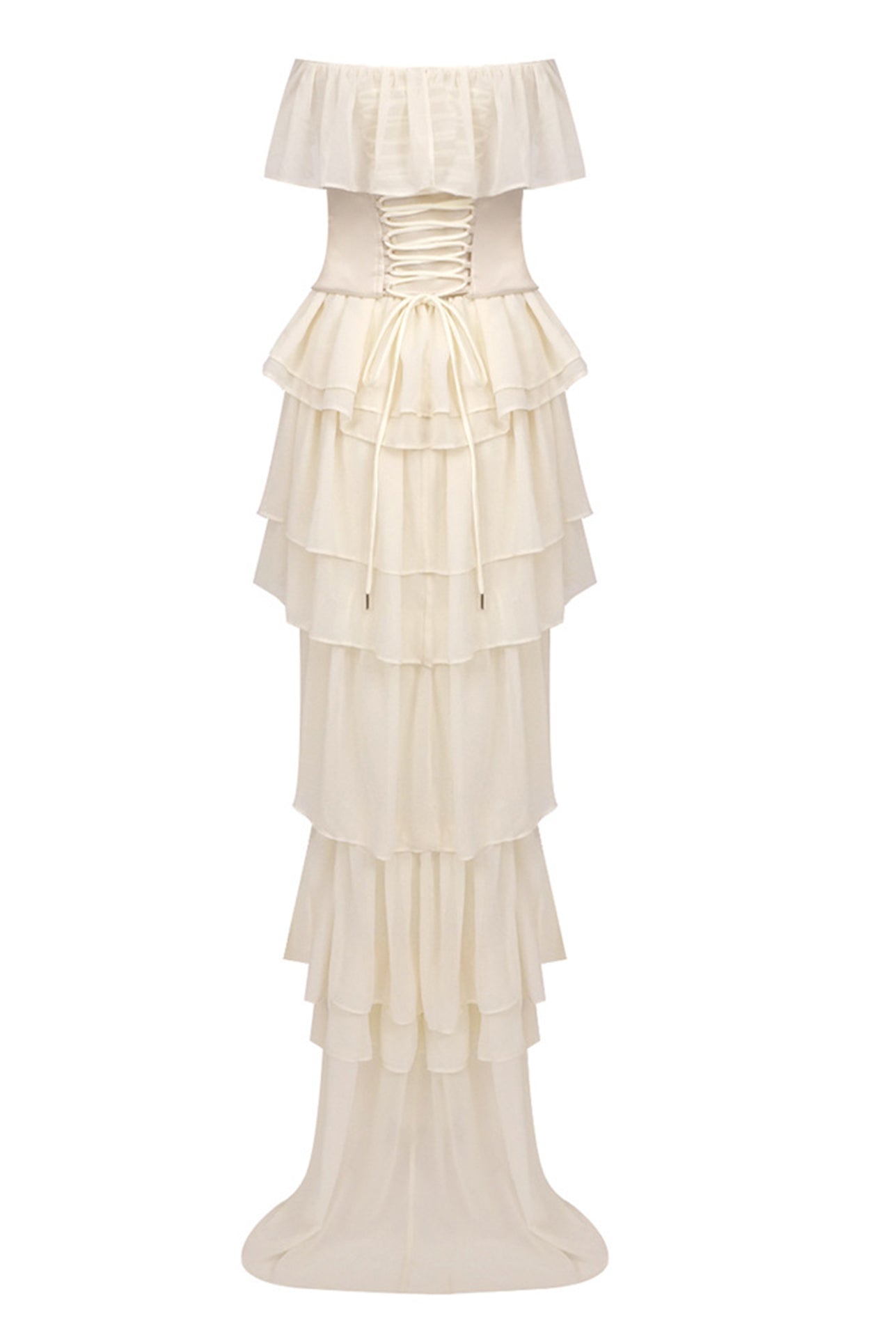 Rosalind Apricot Tiered Maxi Skirt Set