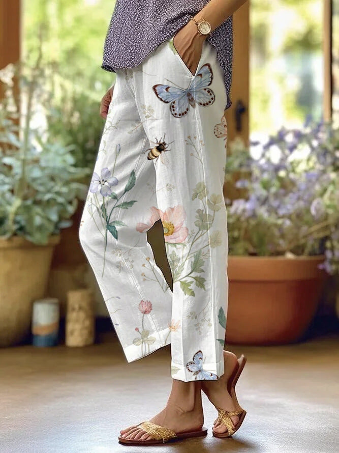 Comfort Loose Printed Trousers