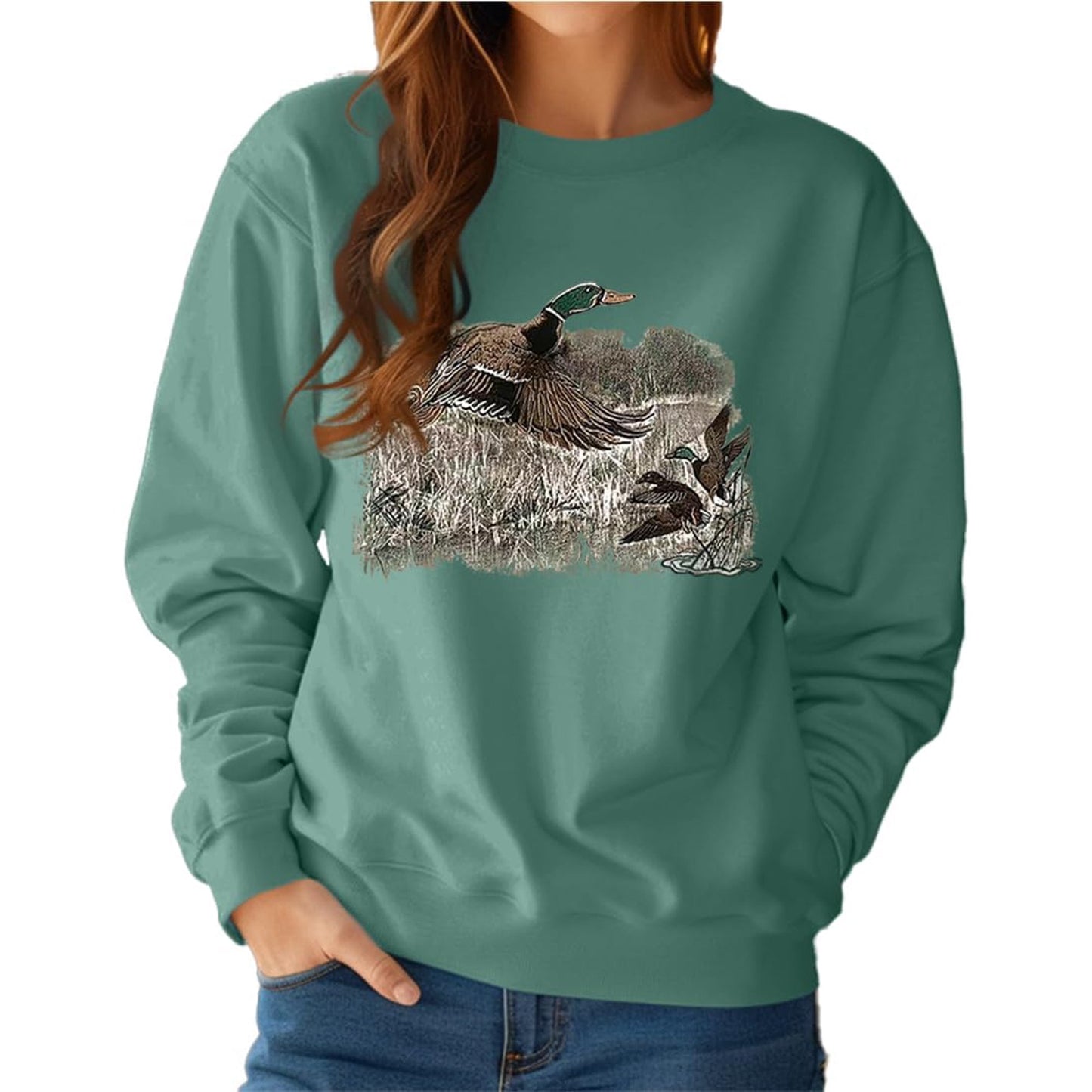 🦆Women's Vintage Mallard Duck Sweatshirt(Buy 2 Free Shipping)