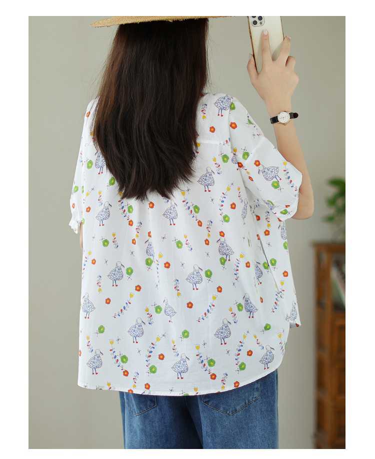Thin Printed Short Sleeve Shirt