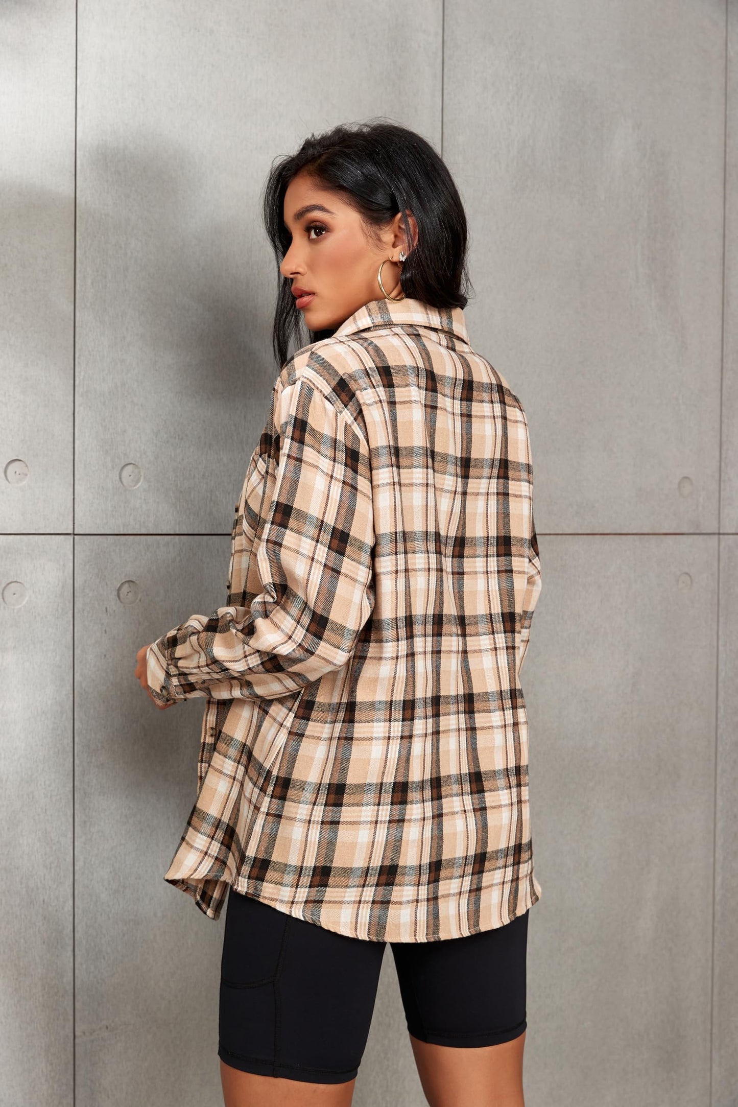 Flannel Shirts for Women Buffalo Plaid Shirts Oversized Long Sleeve