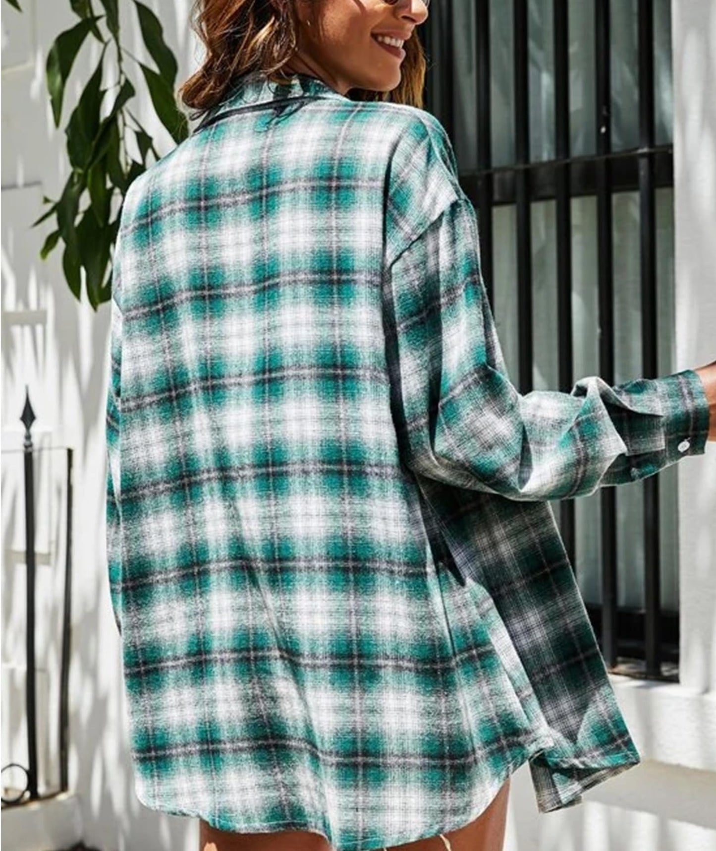 Flannel Shirts for Women Buffalo Plaid Shirts Oversized Long Sleeve