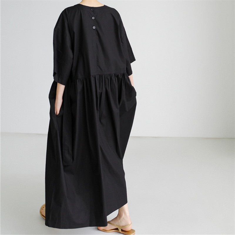 Urban Style Bow Lace-Up Midi Dress