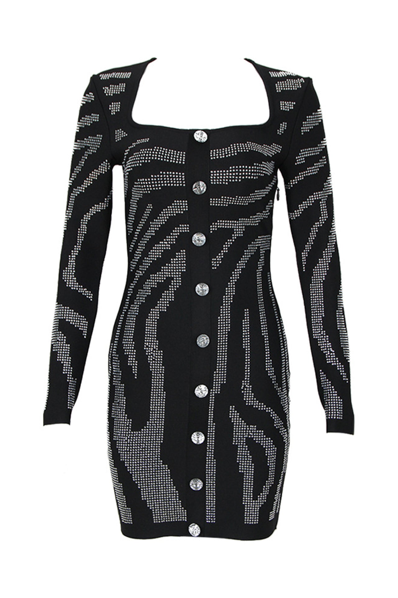 Iris Long Sleeved Bandaged Mini Dress