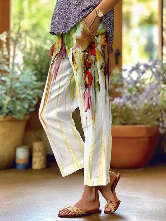 Comfort Loose Printed Trousers
