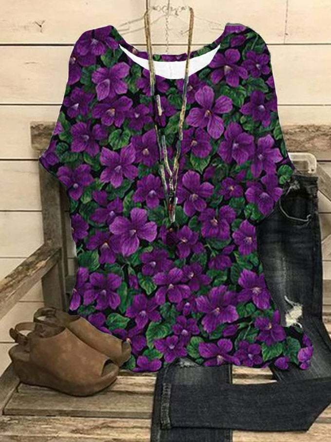 Women's Elegant Printed Loose Shirt