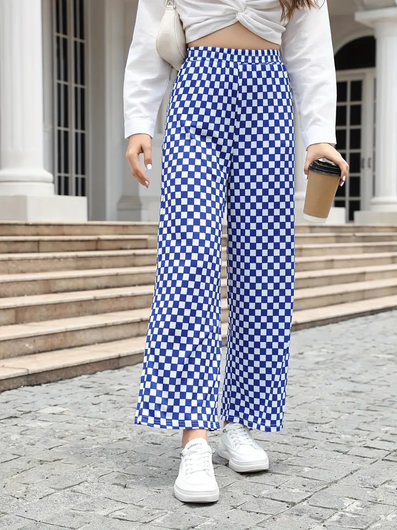 ⏰Hot Sale-Casual Checkerboard Wide-Leg Pants (Buy 2 Free Shipping)