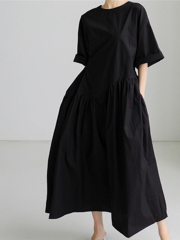 Urban Style Bow Lace-Up Midi Dress