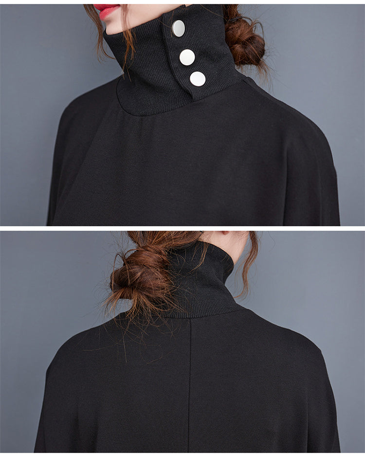 Personalized Solid Color Stand Collar Sweater