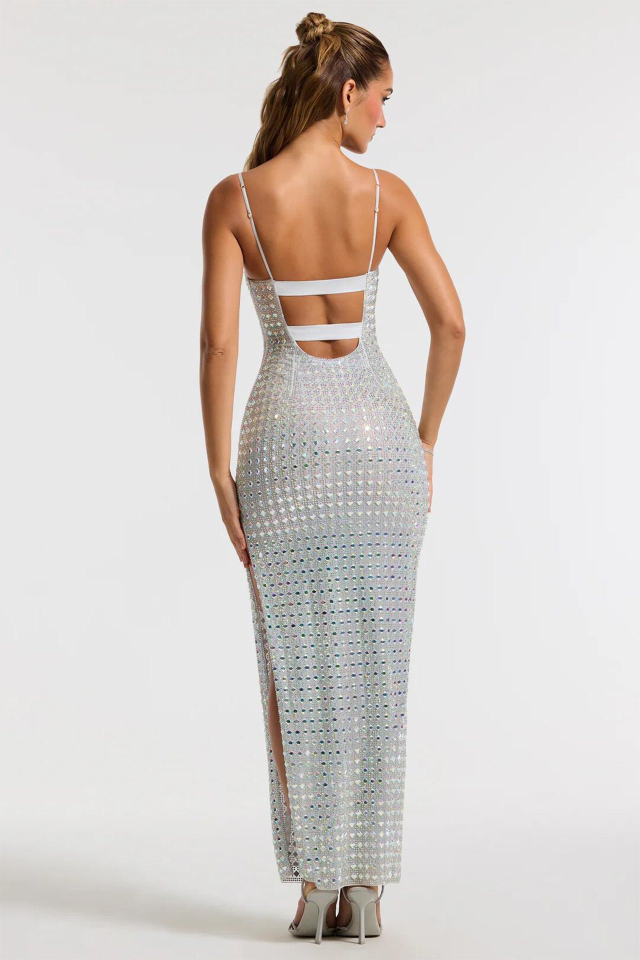 Camille Strap Rhinestone Maxi Dress