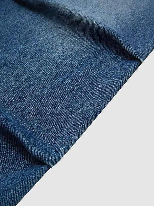 High Waisted Loose Drawstring Elasticity Gradient Jean Pants Bottoms