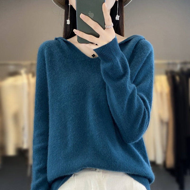 Literary Cashmere Hooded Sweatshirt