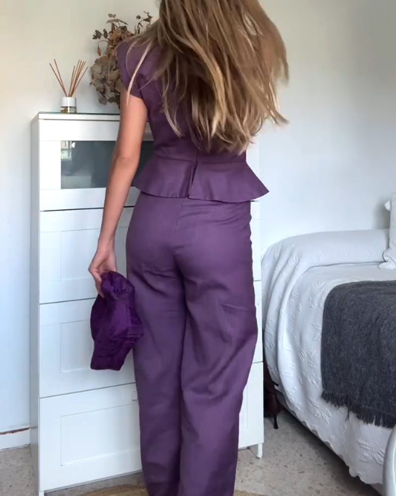 Fashion Design Sense Single Sleeve Pants