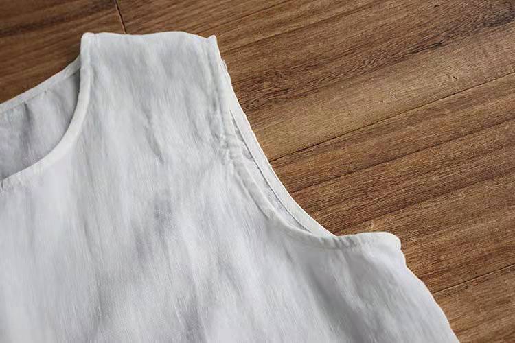 Vacation Style Simple Embroidery Loose Vest